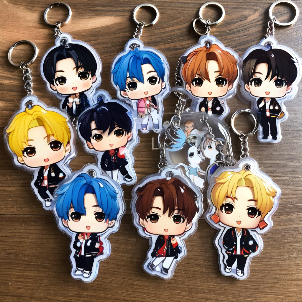 K-pop acrylic standee keychain charm idol character